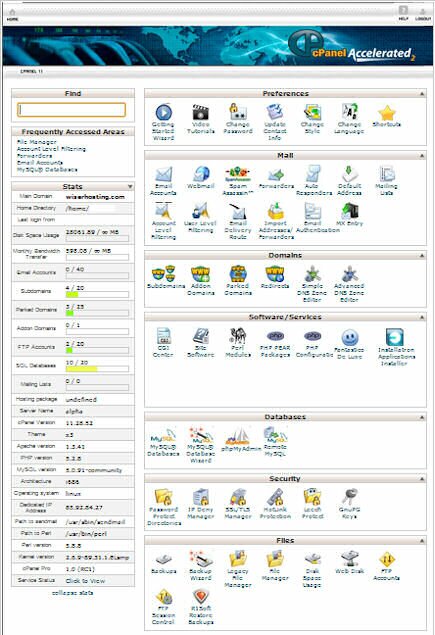 cPanel - Webmaster Control Panel